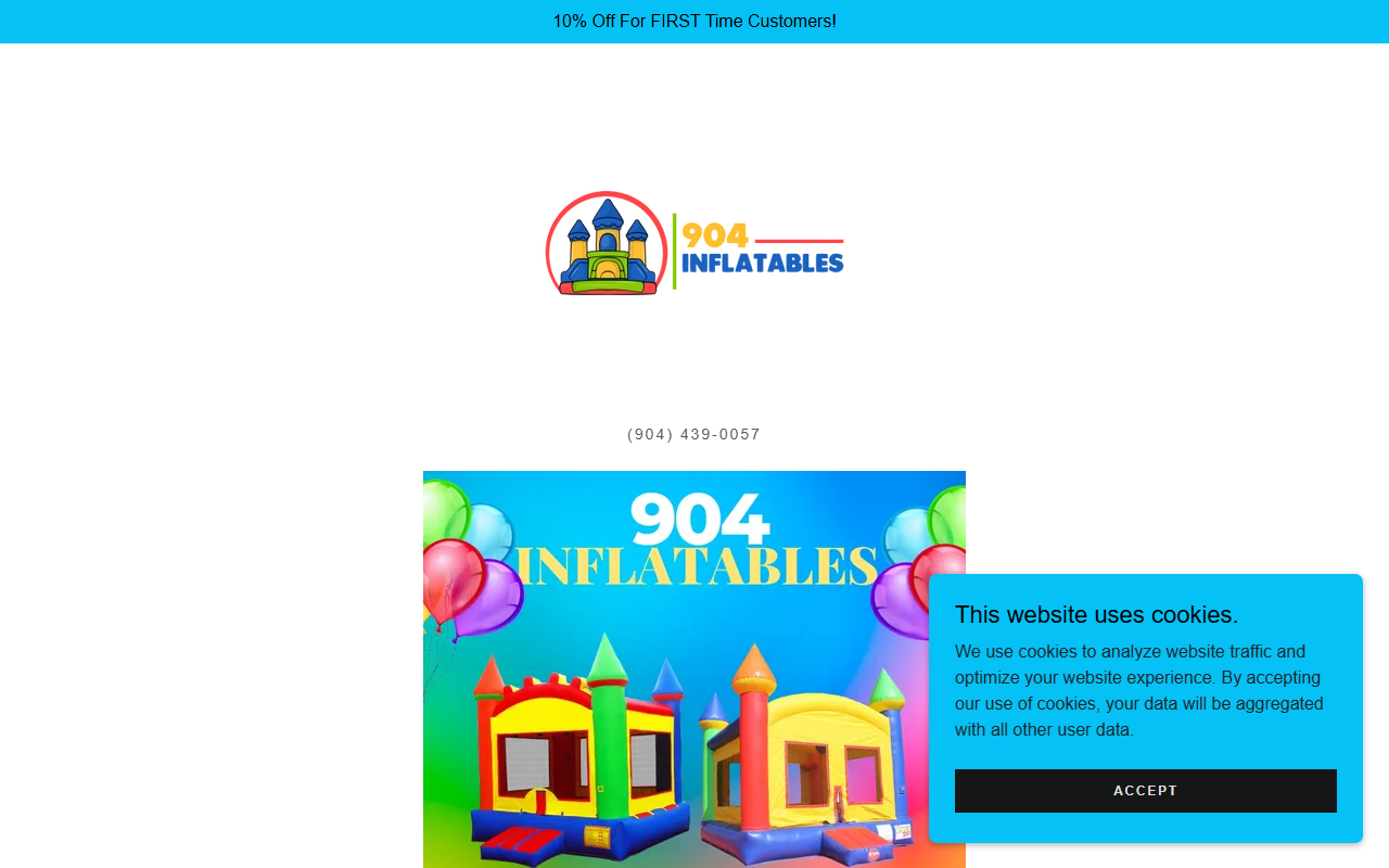 904-inflatables.com screenshot