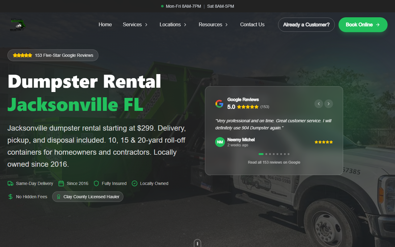 904dumpster.com screenshot
