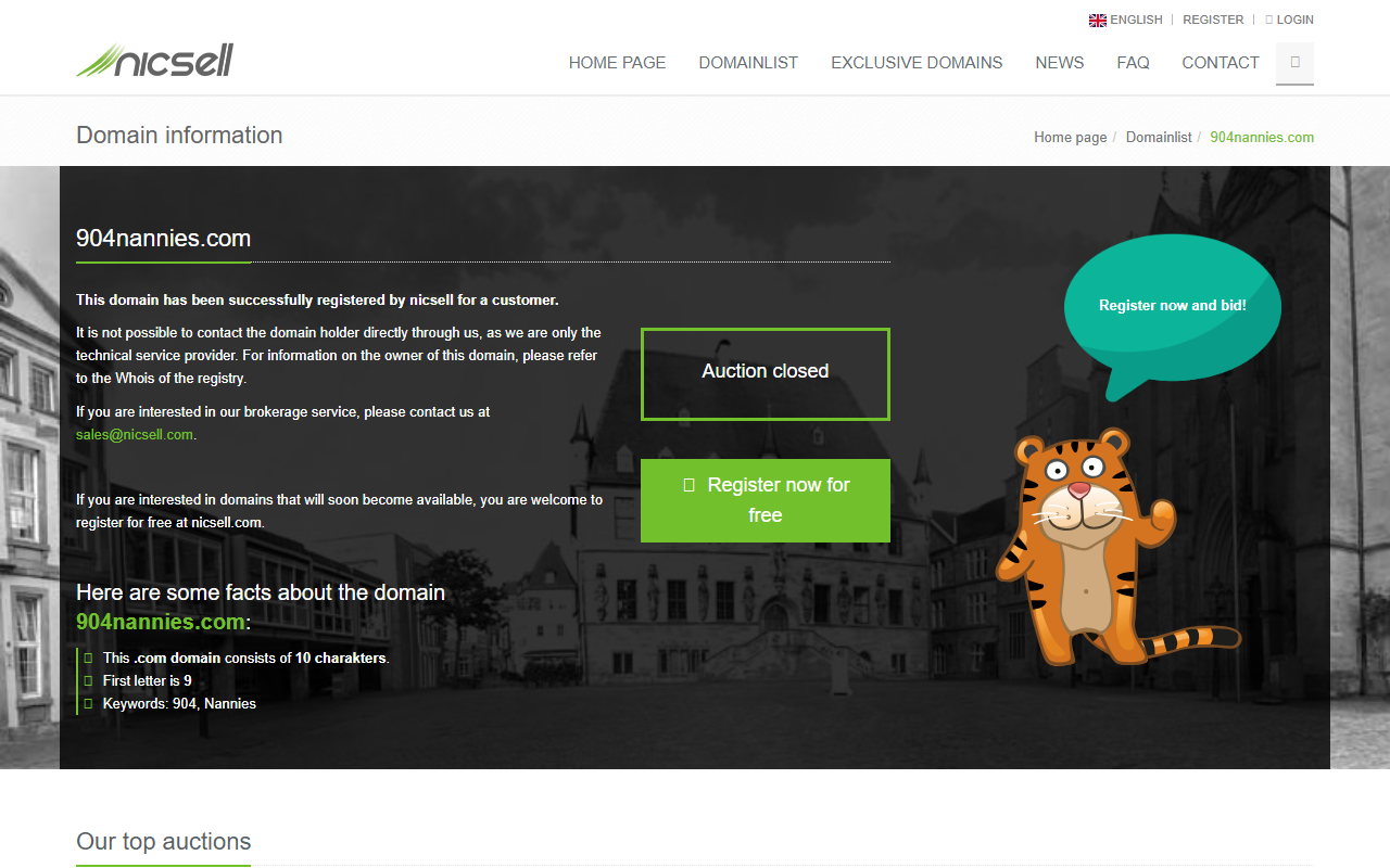 904nannies.com screenshot