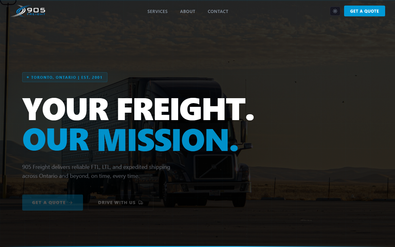 905freight.com screenshot