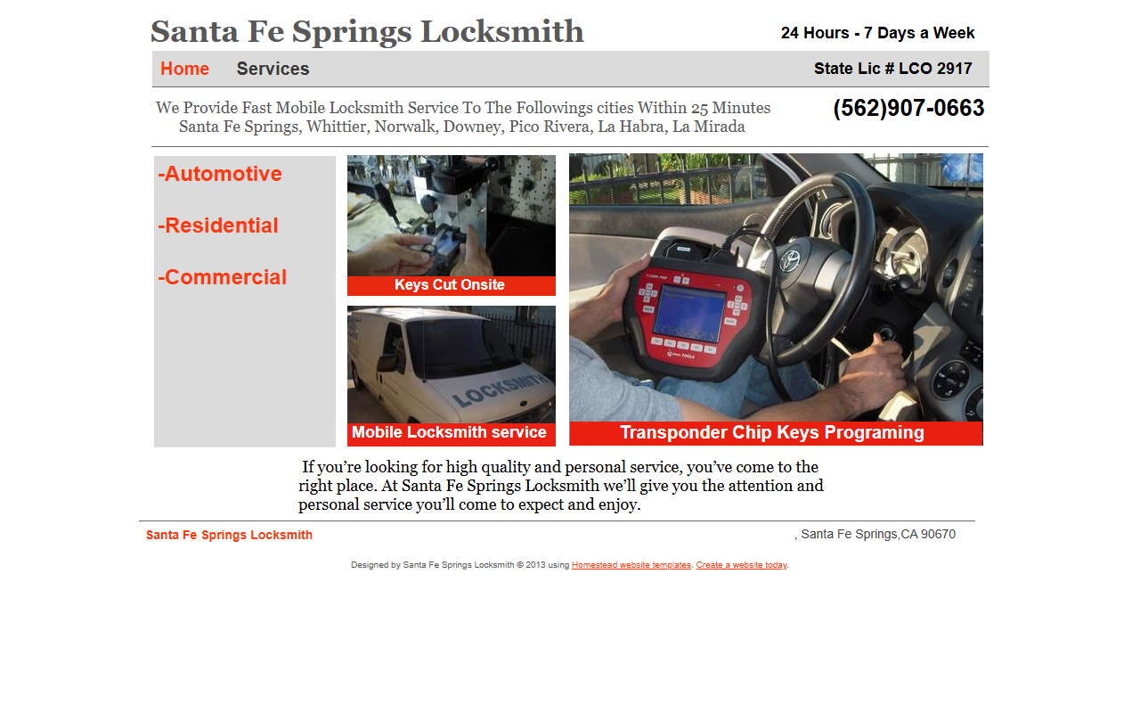 90670locksmith.com screenshot