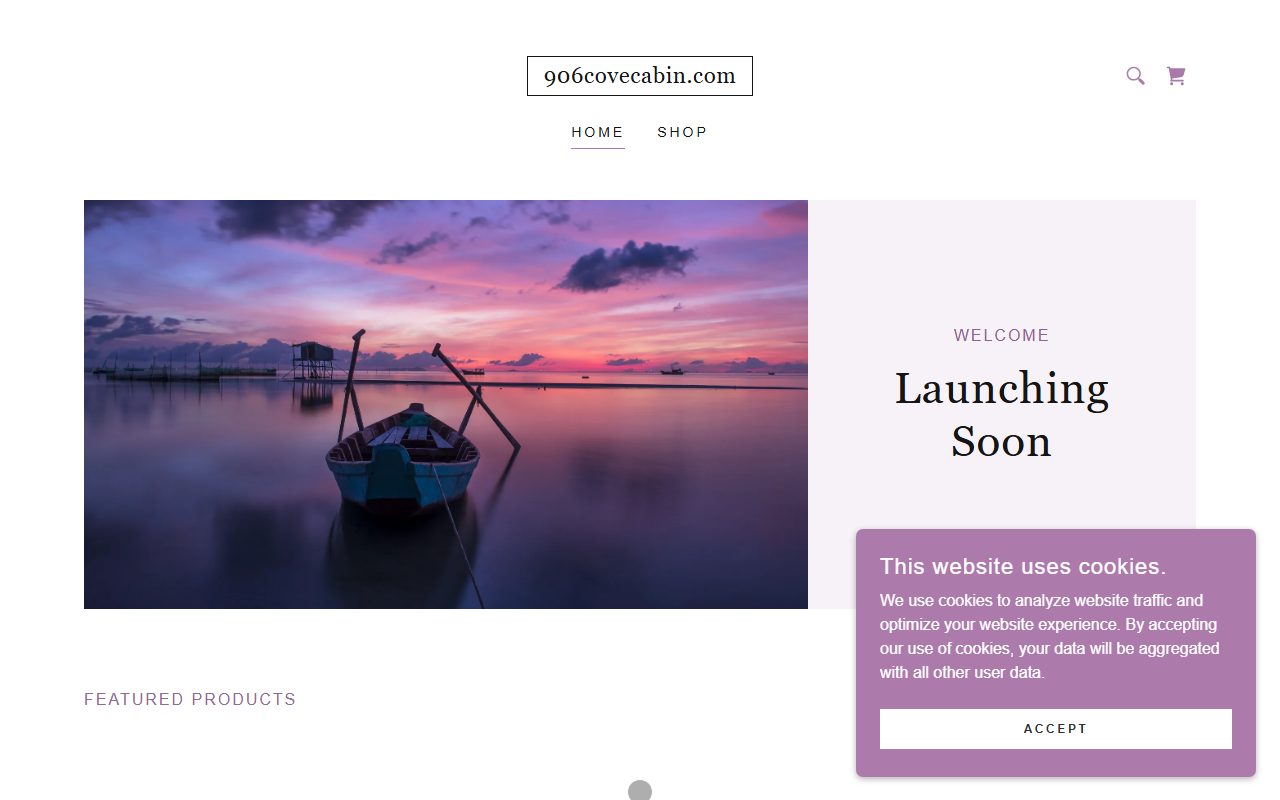 906covecabin.com screenshot