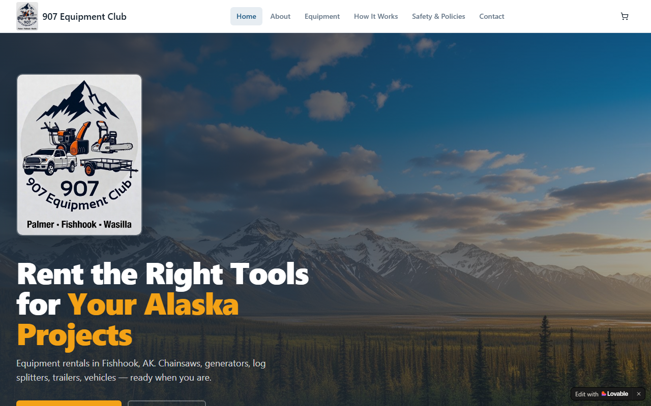 907equipment.com screenshot