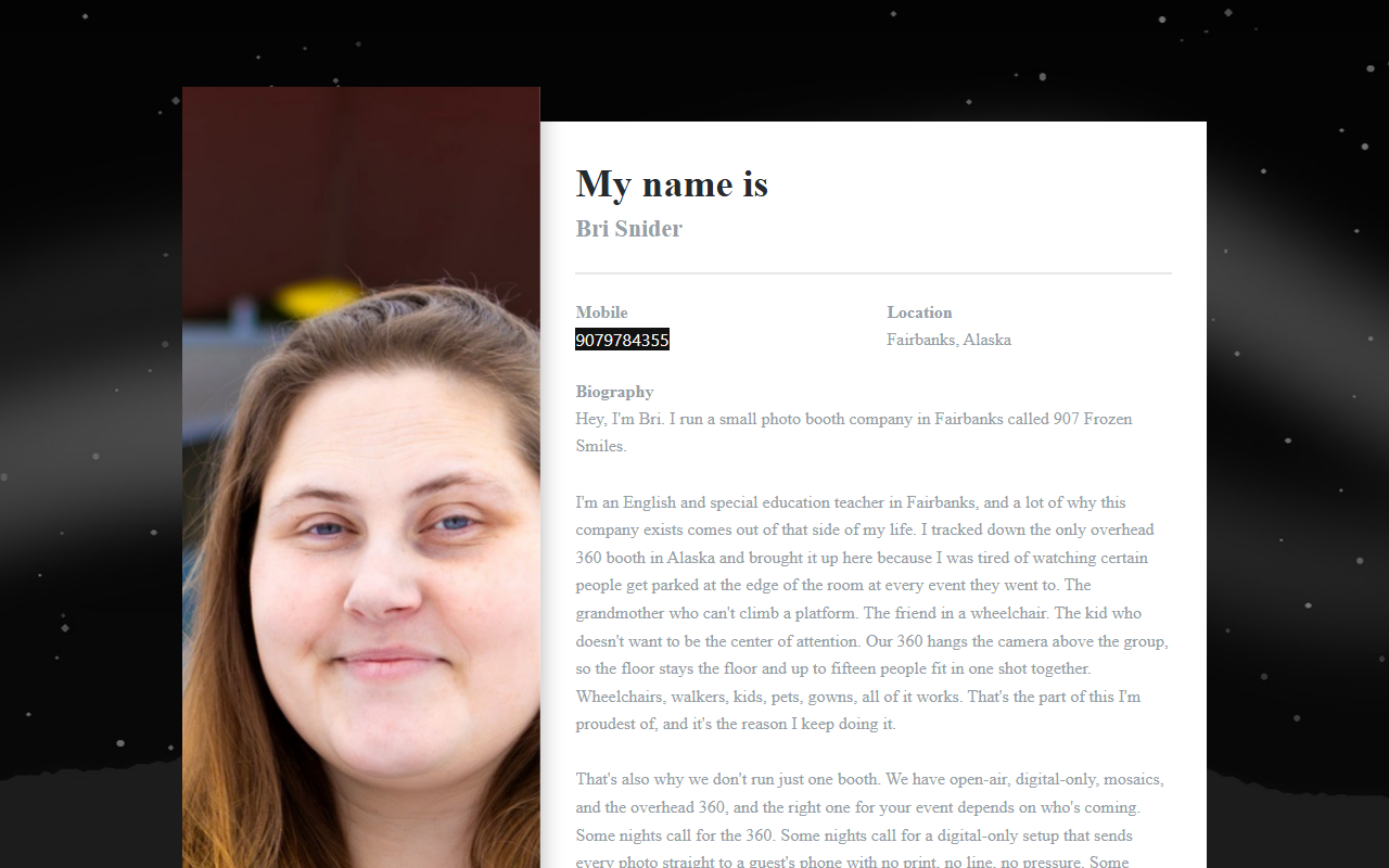 907frozensmiles.com screenshot