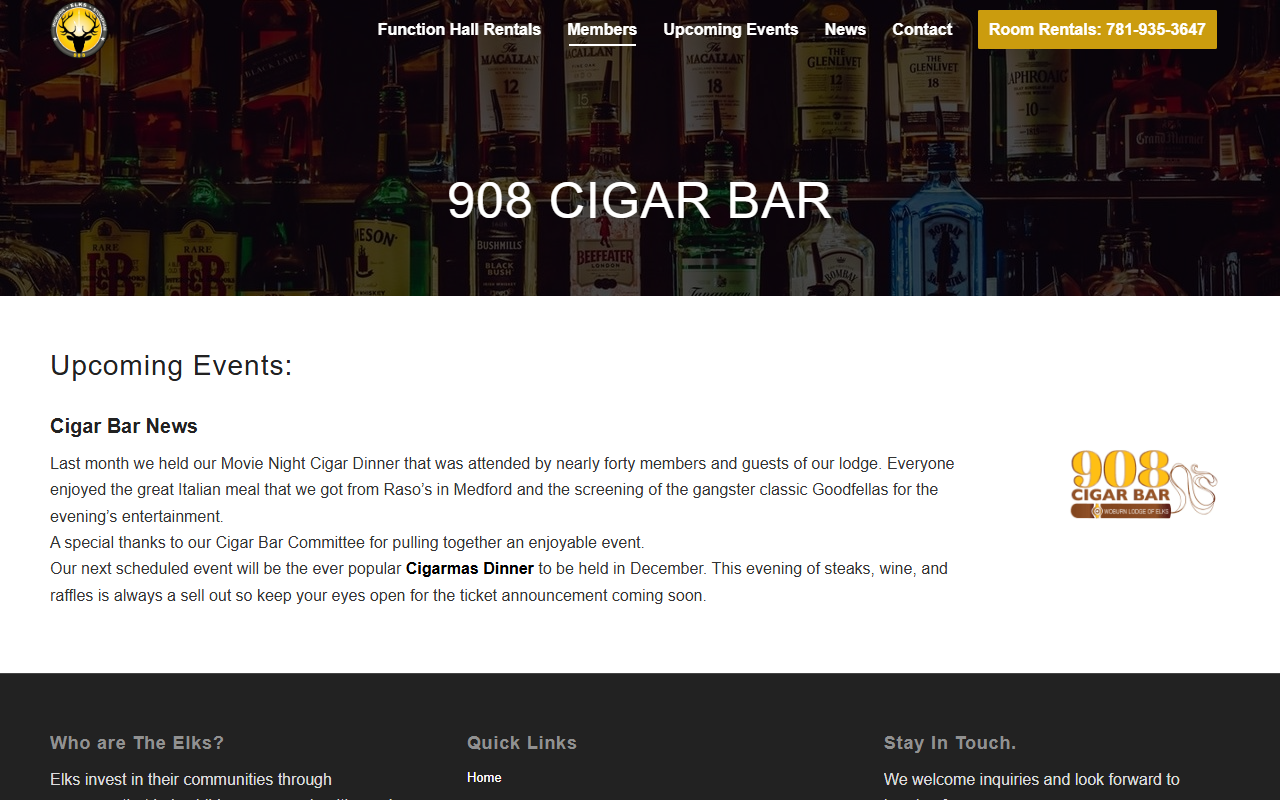 908cigarbar.com screenshot