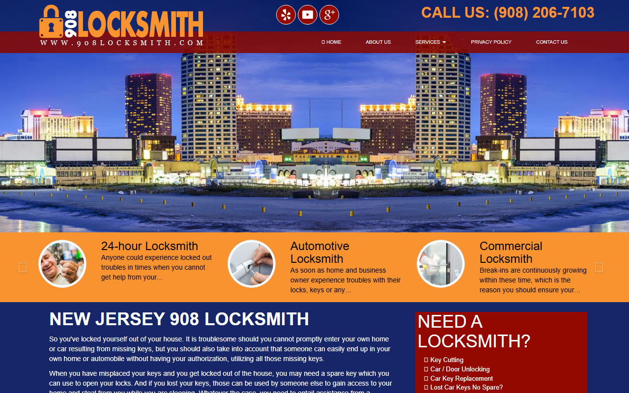 908locksmith.com screenshot