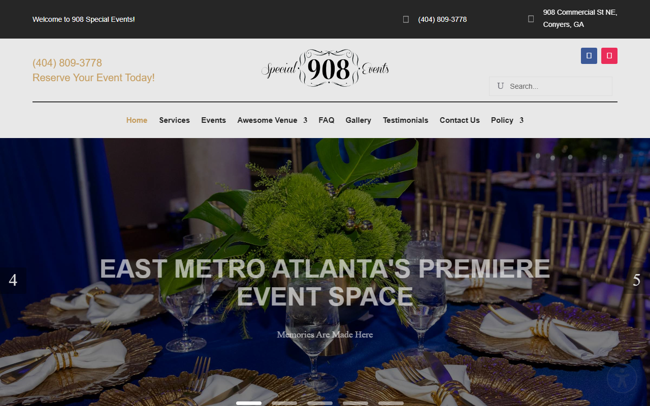 908specialevents.com screenshot