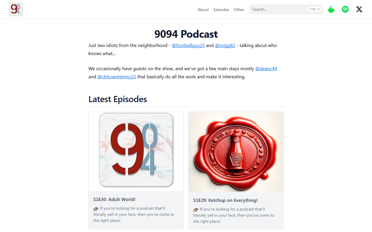 9094podcast.com screenshot
