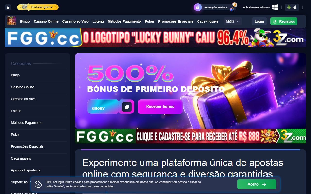 9096betlogin1.com screenshot
