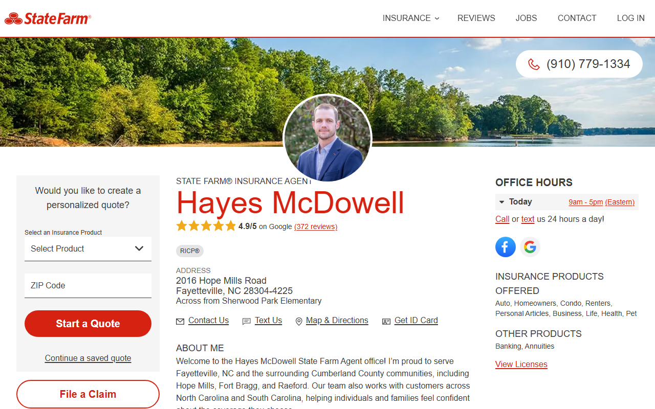 910insurance.com screenshot