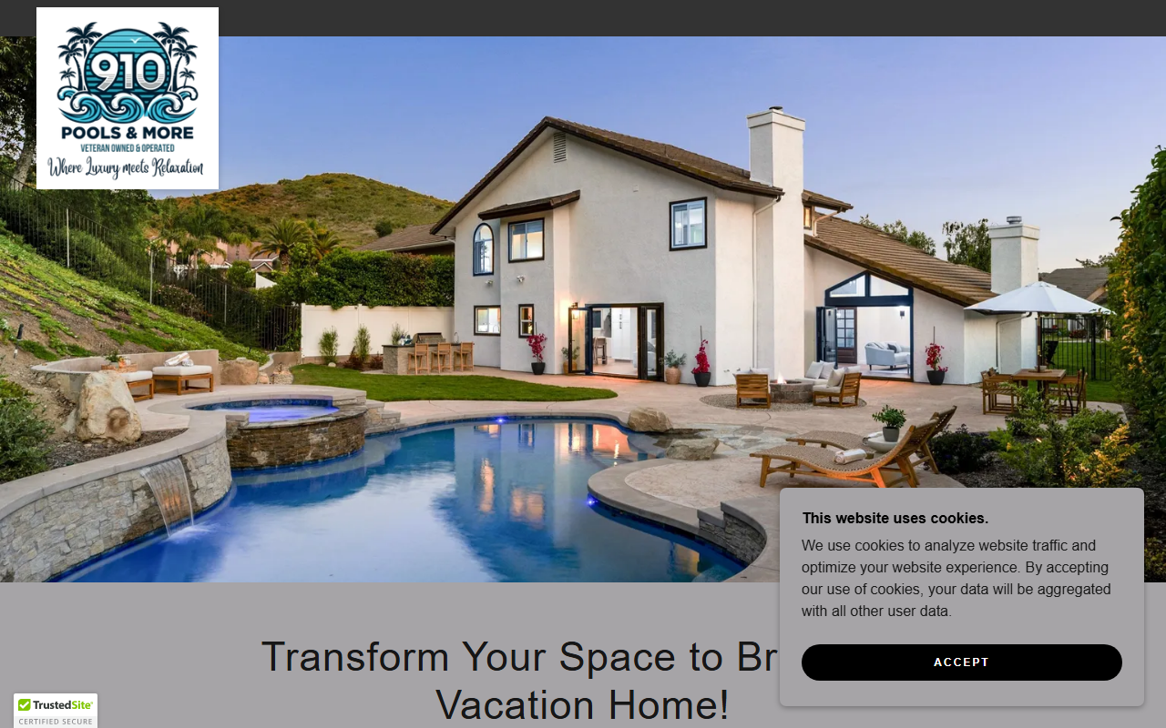 910poolsandmore.com screenshot