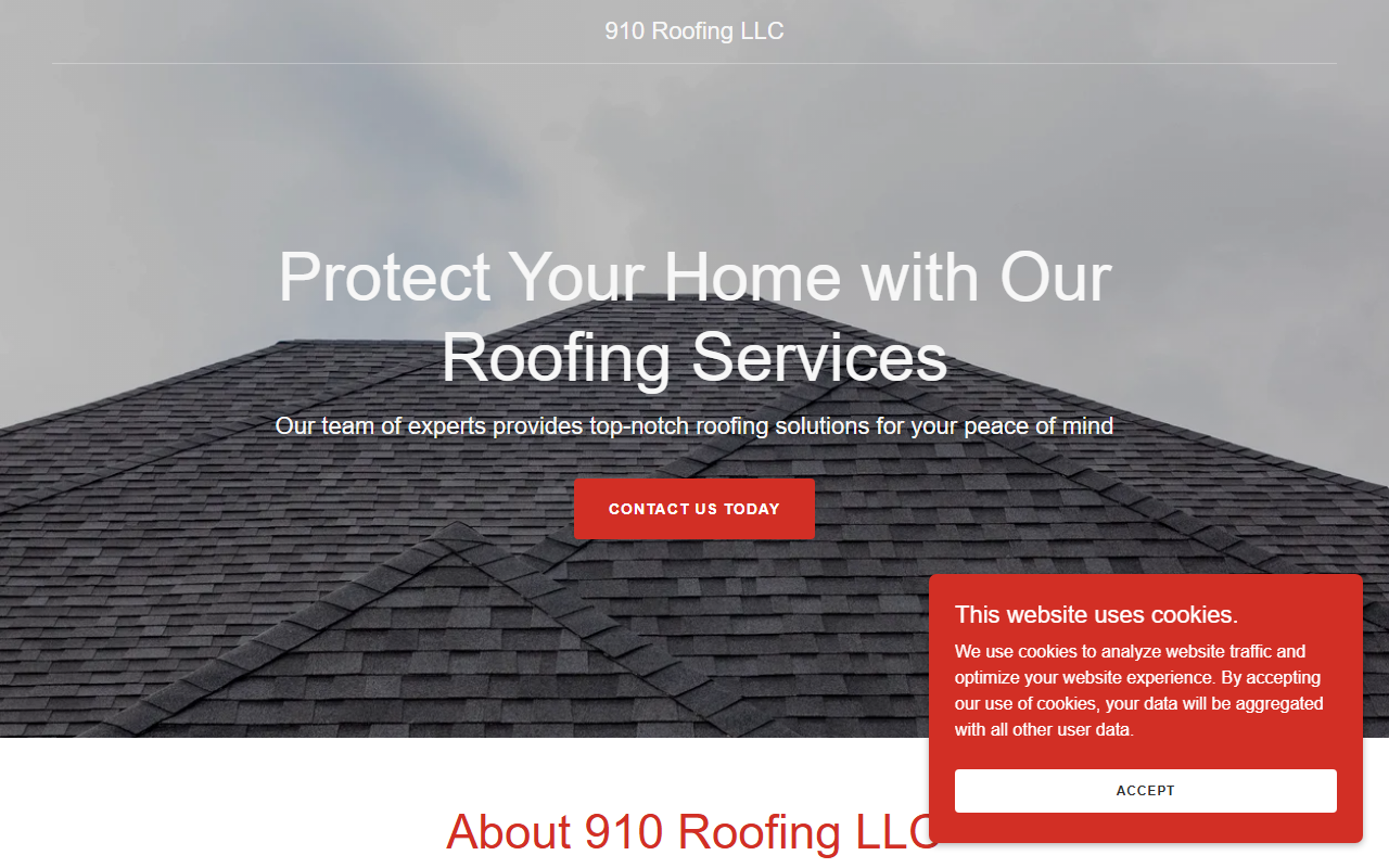910roofing.com screenshot