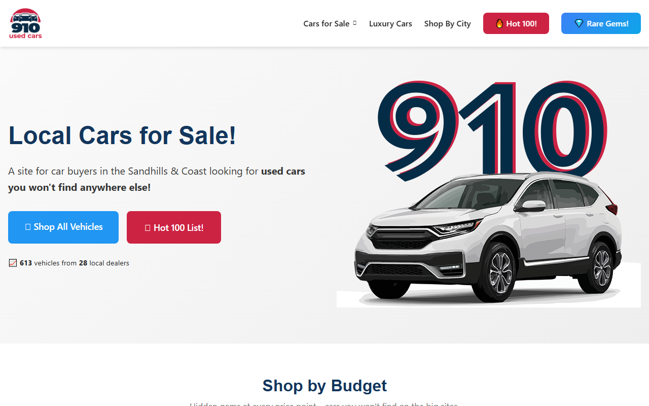 910usedcars.com screenshot