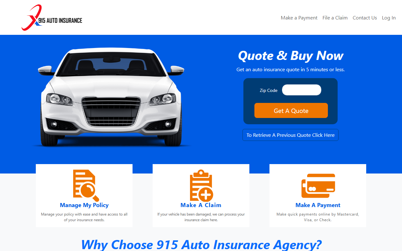 915autoinsurance.com screenshot