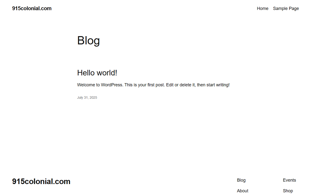915colonial.com screenshot