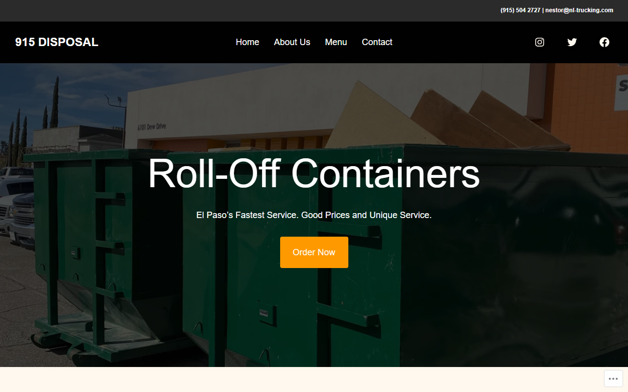 915disposal.com screenshot