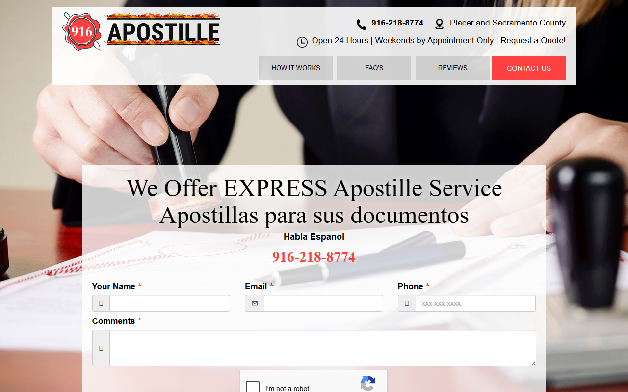 916apostille.com screenshot