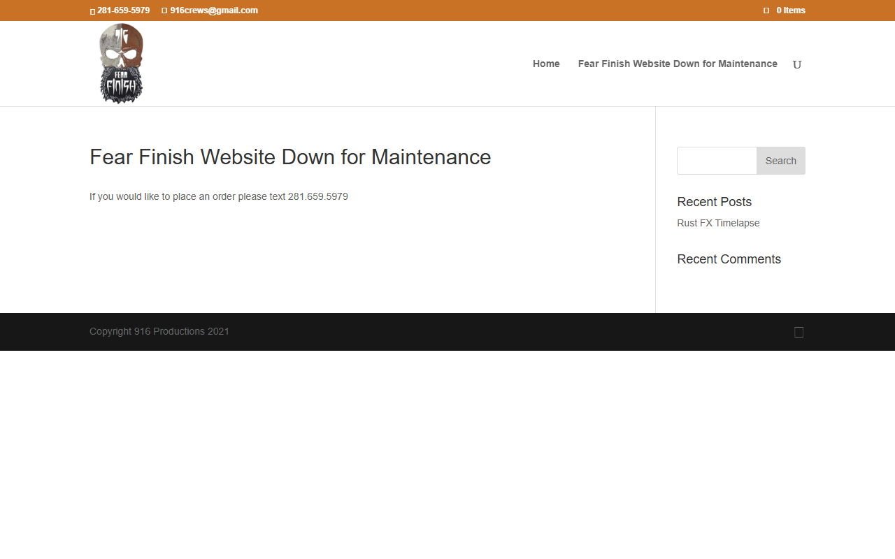 916fearfinish.com screenshot