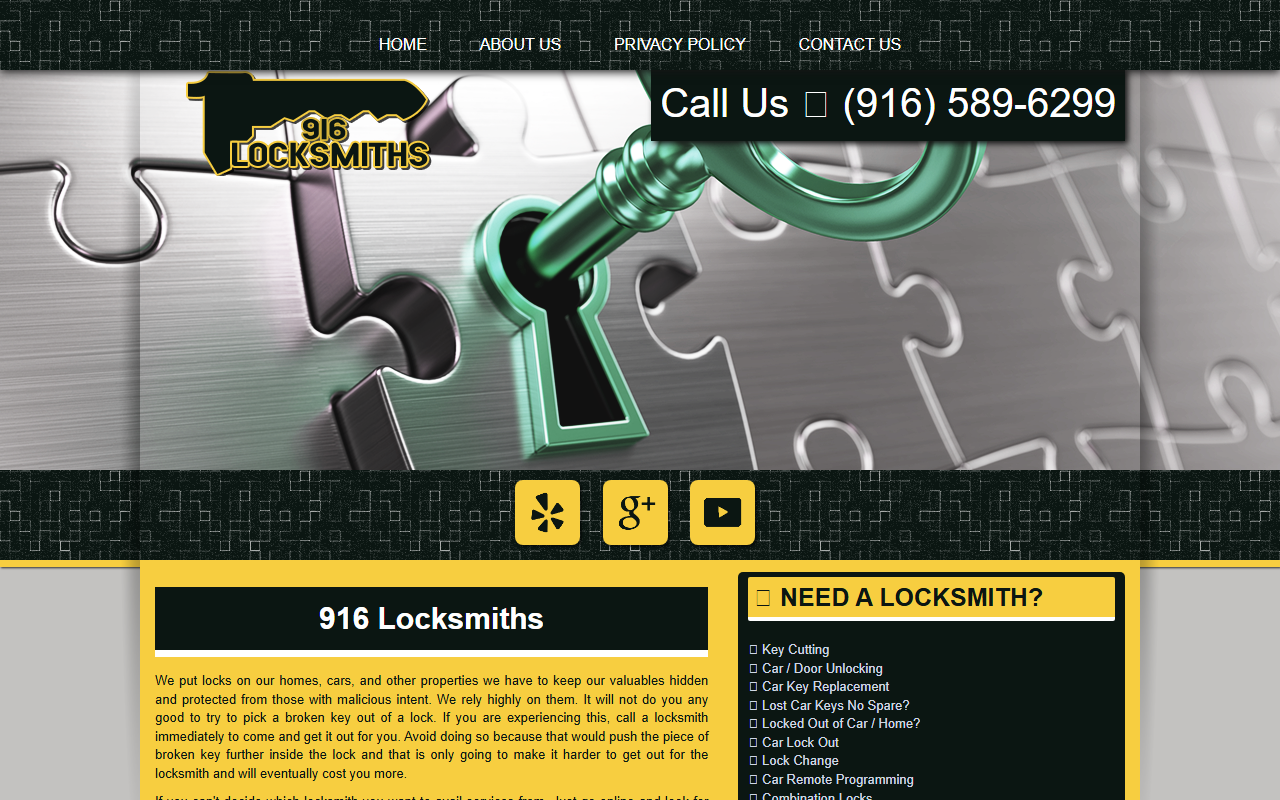 916locksmiths.com screenshot