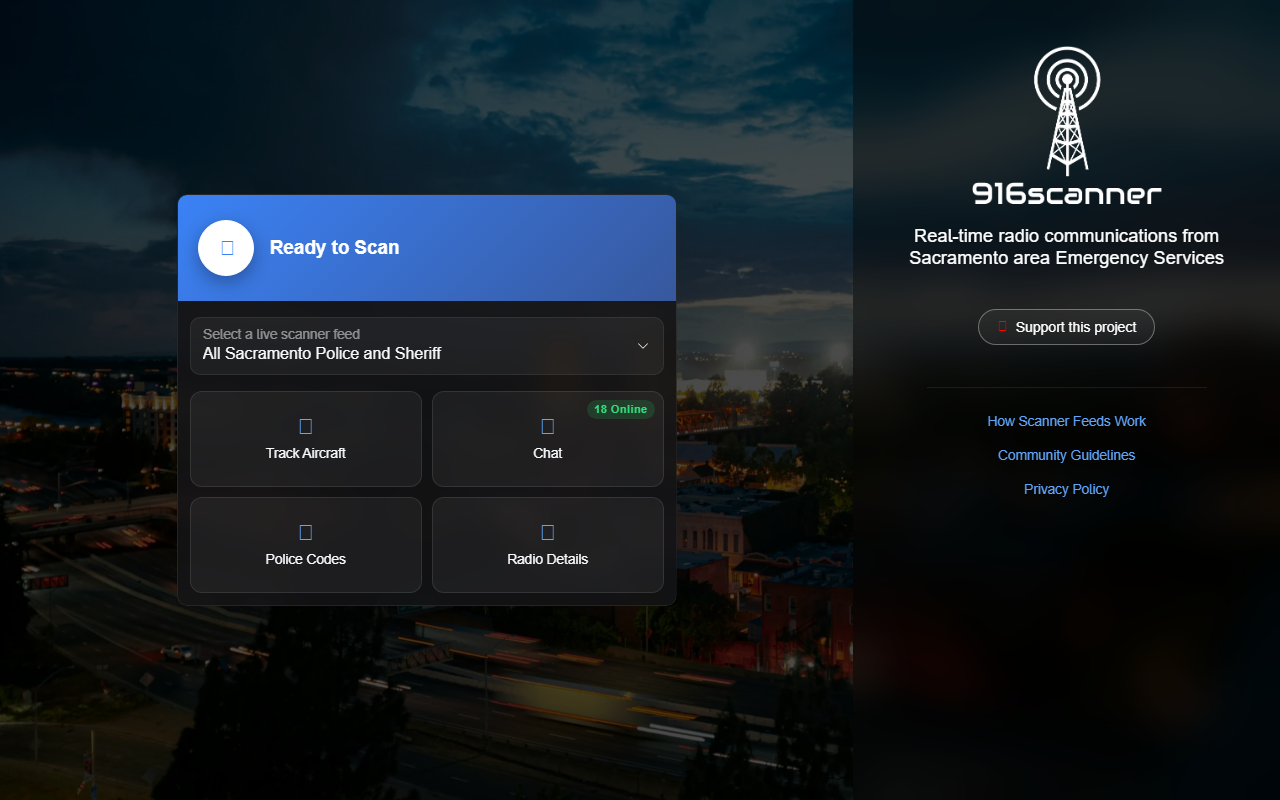 916scanner.com screenshot
