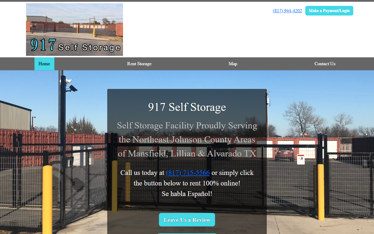 917selfstorage.com screenshot