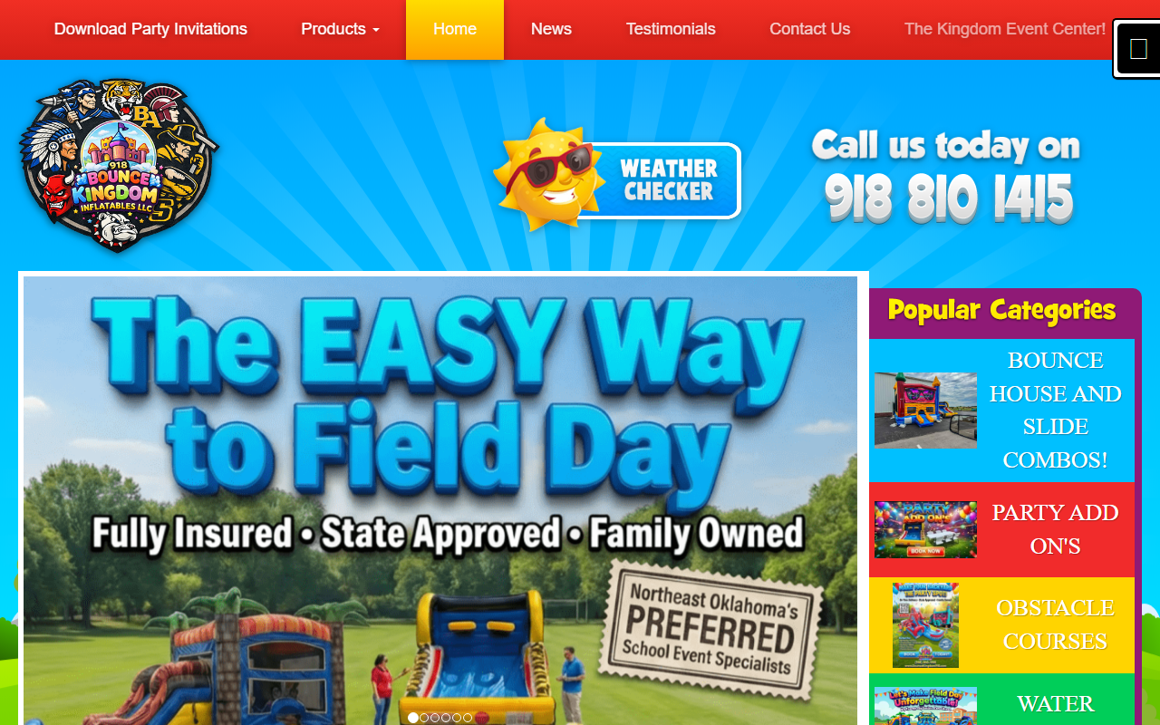 918bouncekingdom.com screenshot