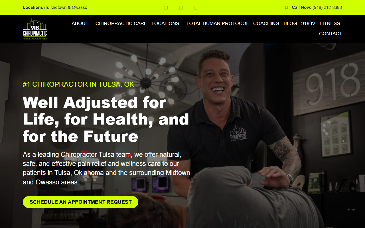 918chiropractic.com screenshot