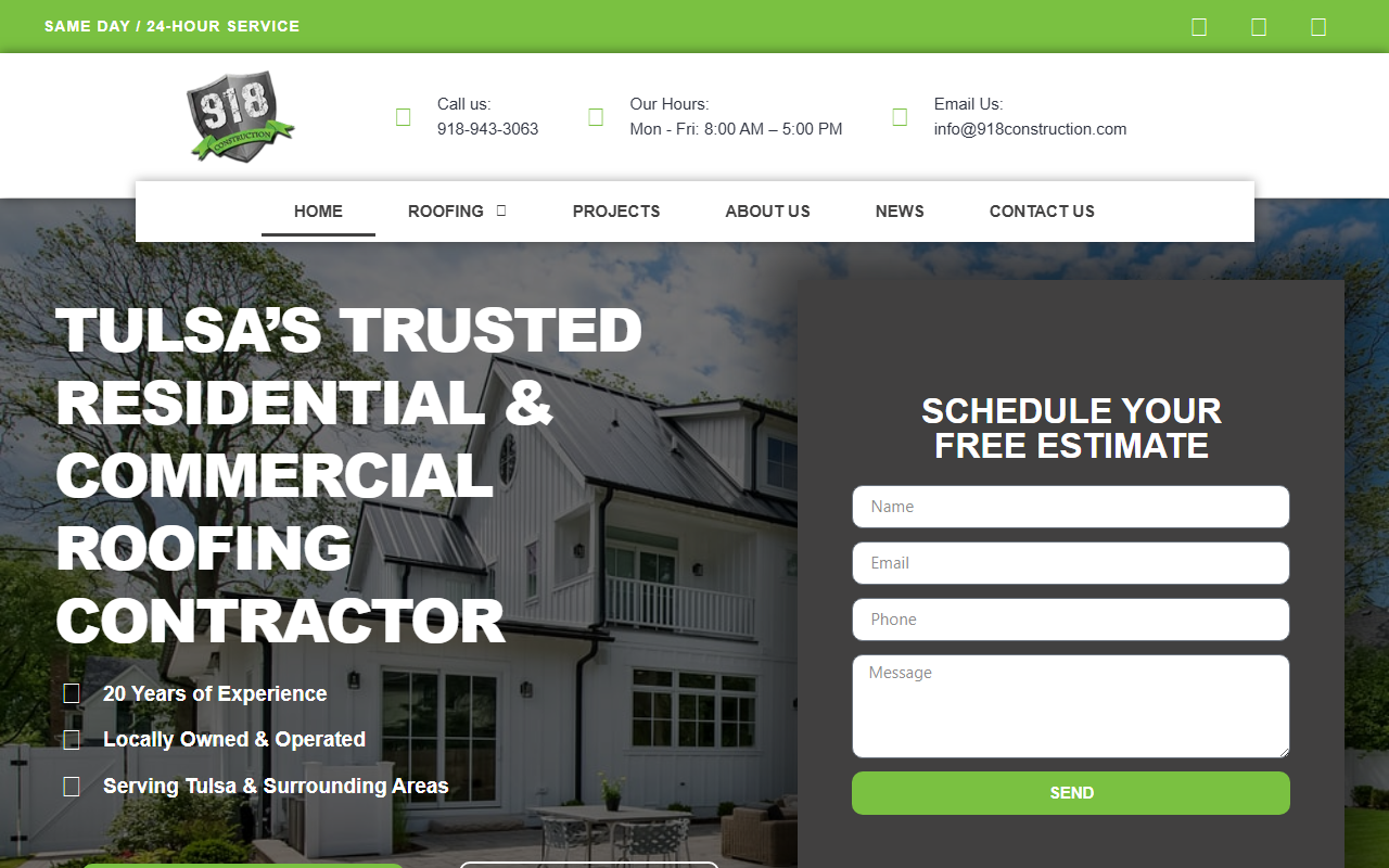 918construction.com screenshot