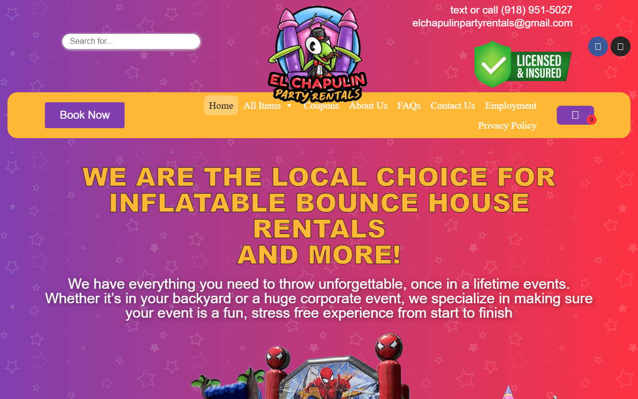 918partyrentals.com screenshot