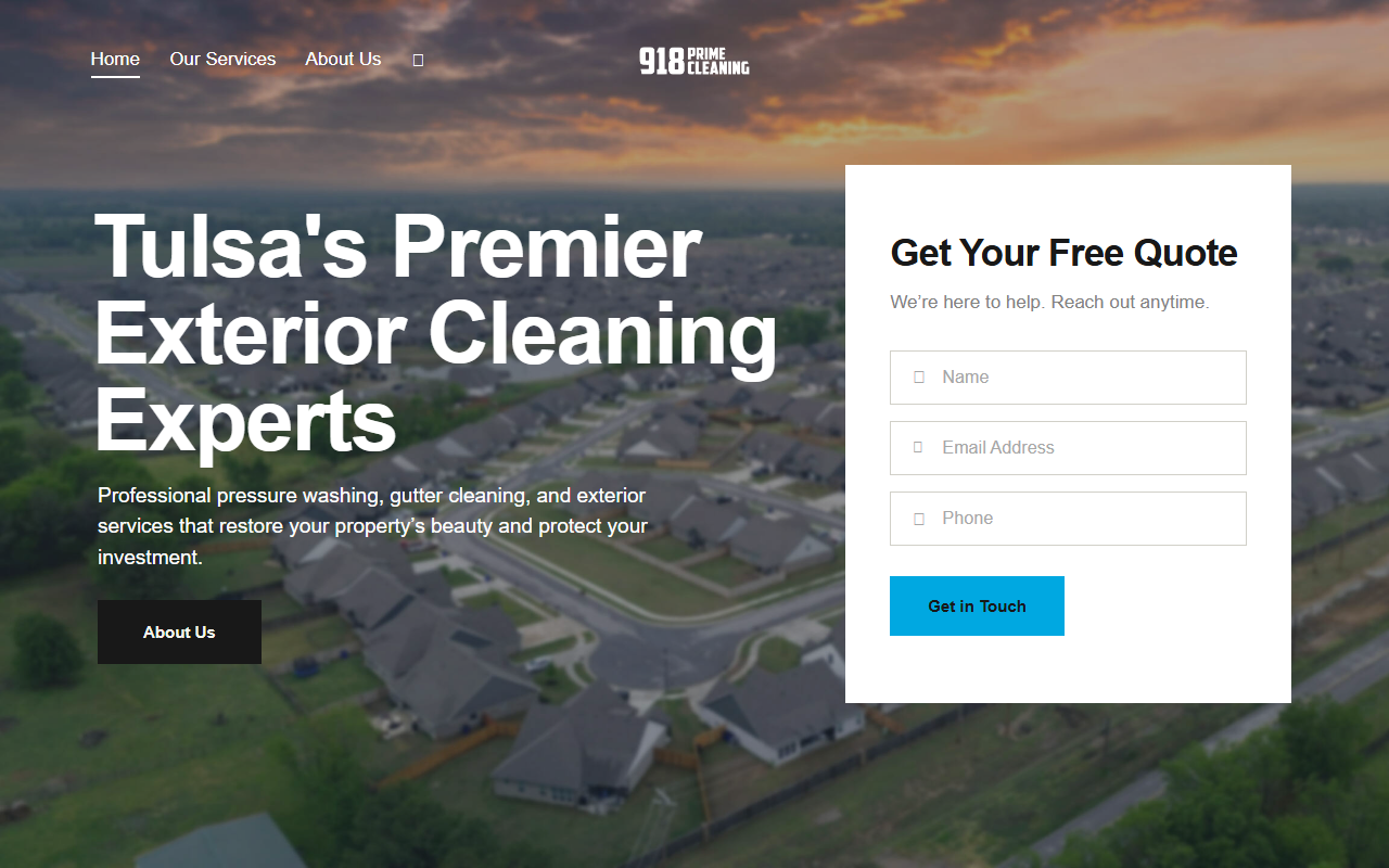 918primecleaning.com screenshot