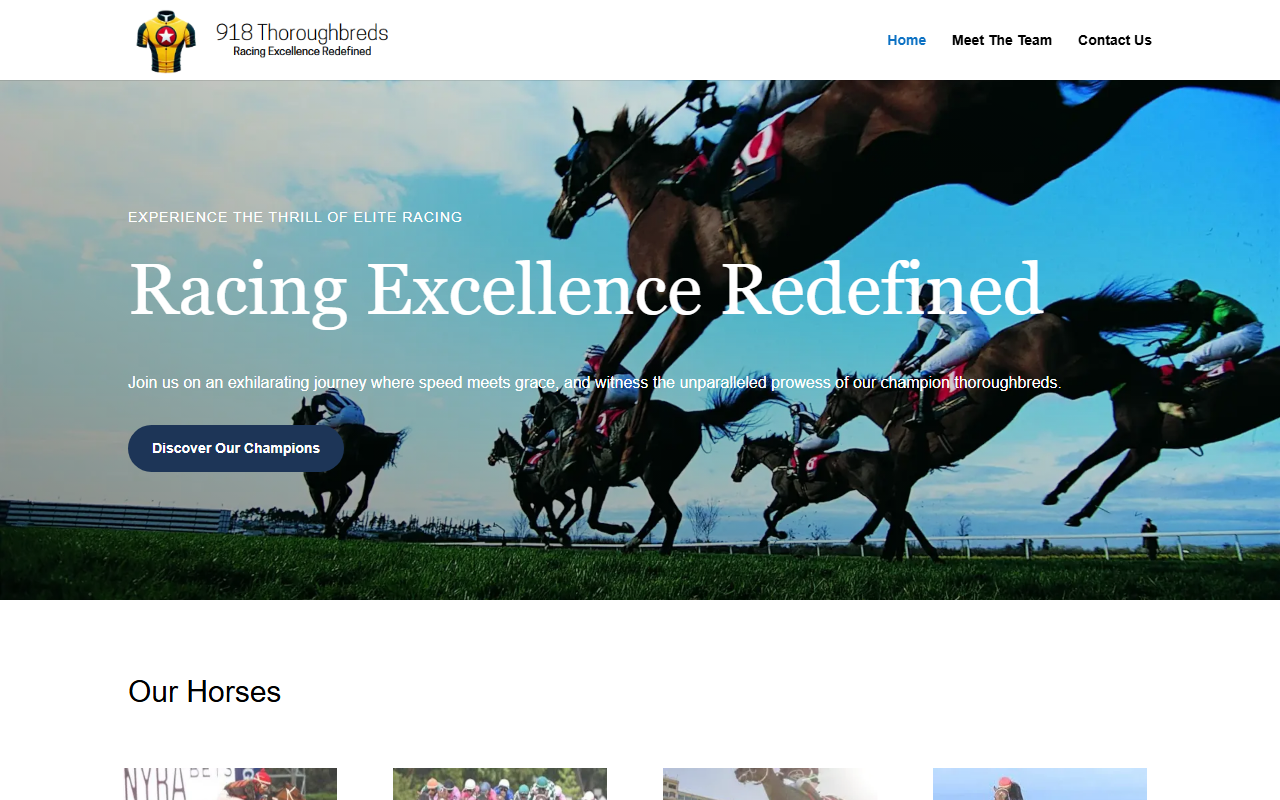 918thoroughbreds.com screenshot