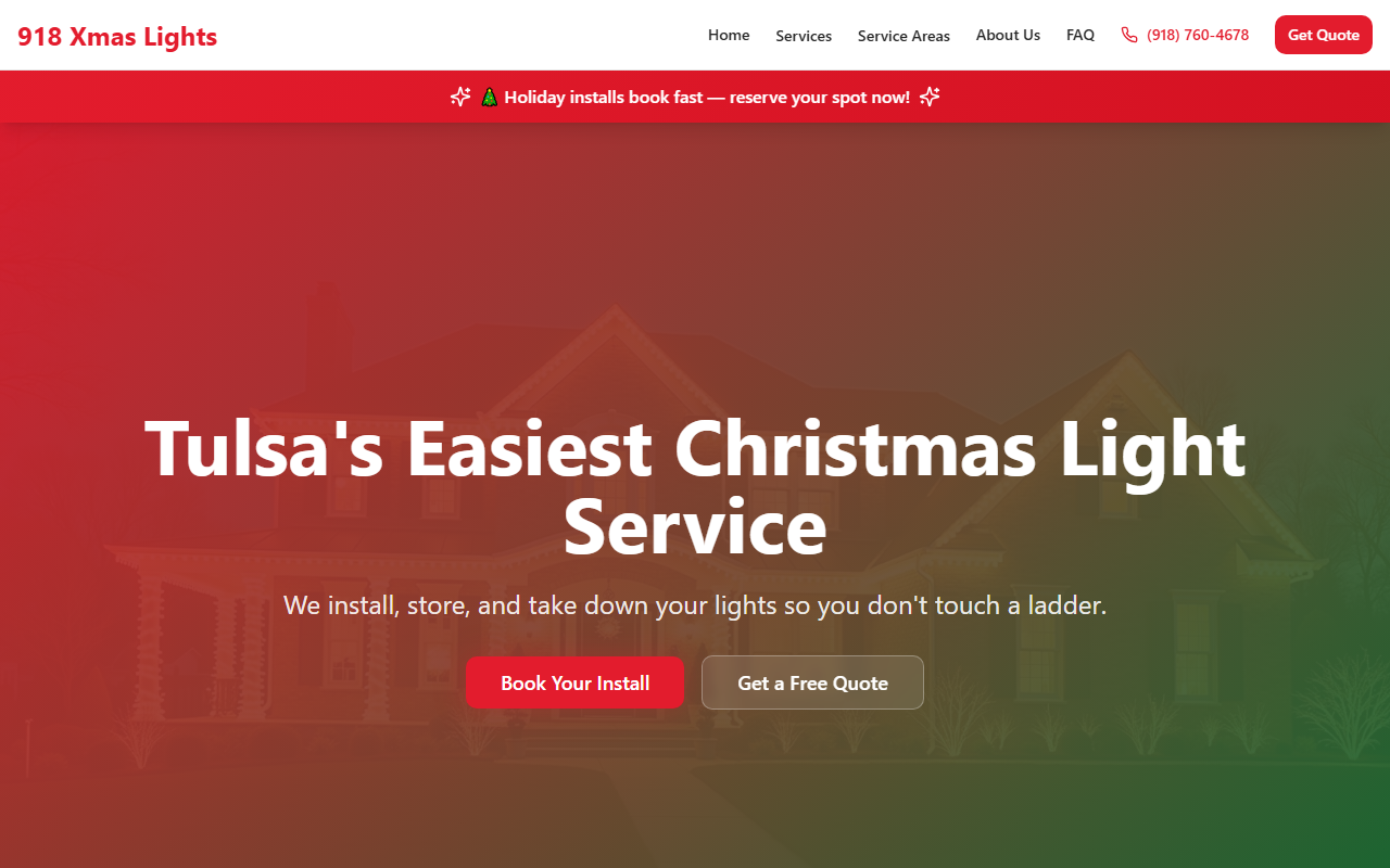 918xmaslights.com screenshot