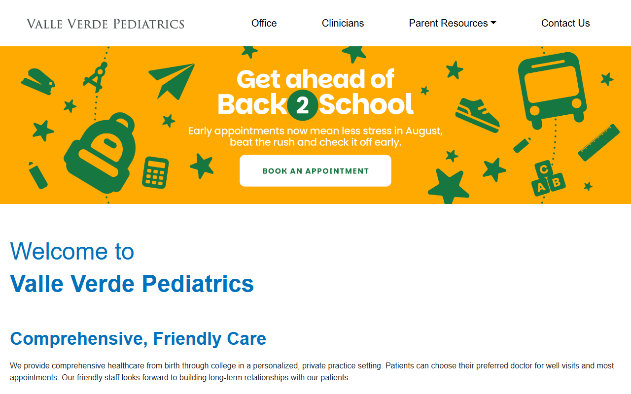 92064pediatrics.com screenshot