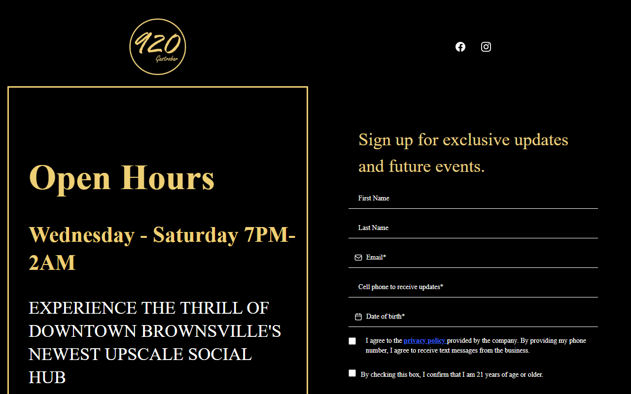920gastrobar.com screenshot