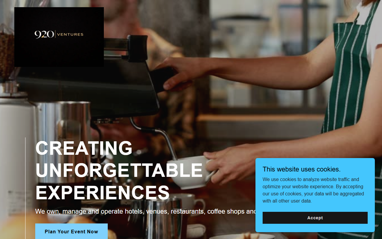 920hospitality.com screenshot