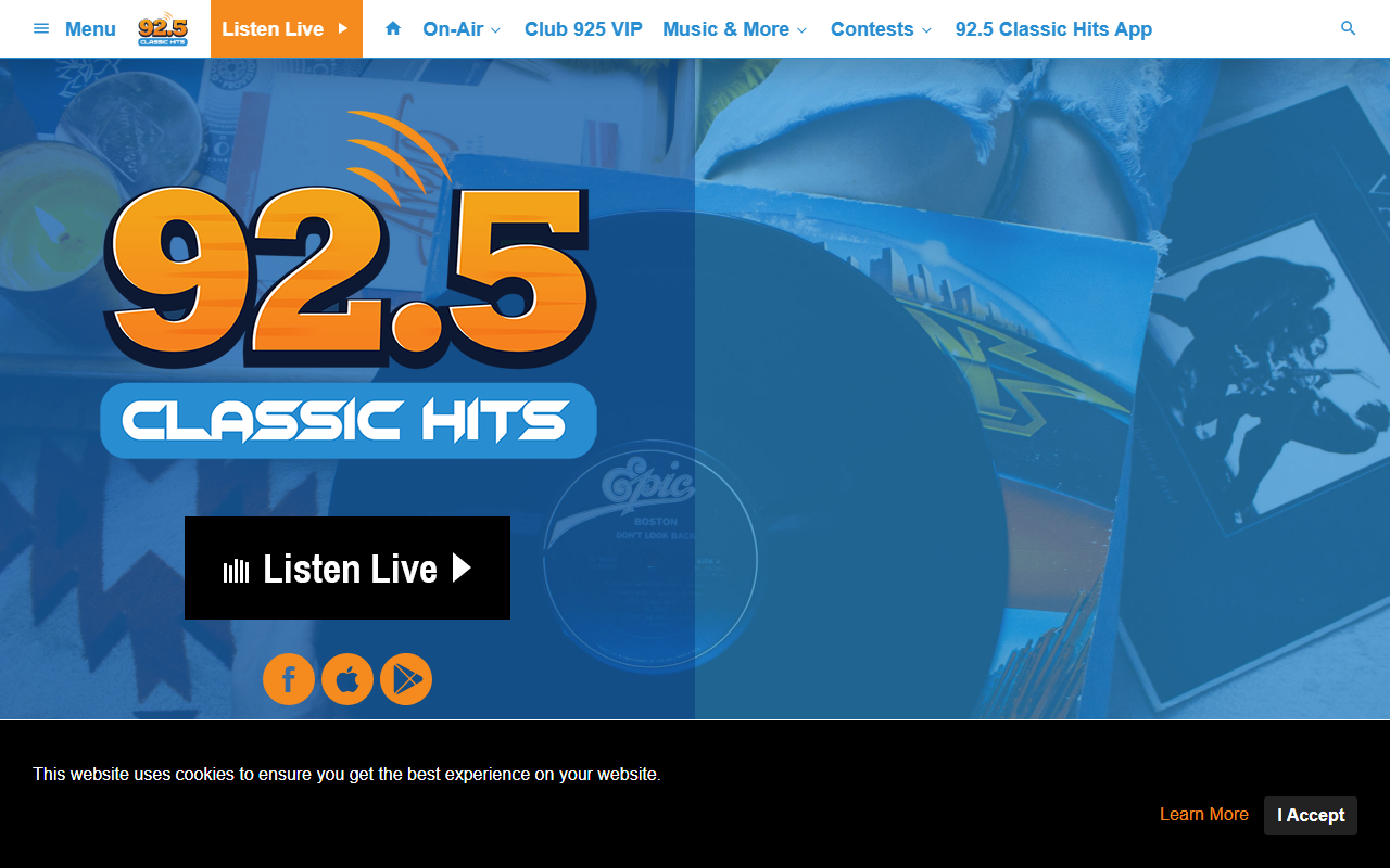 925classichits.com screenshot