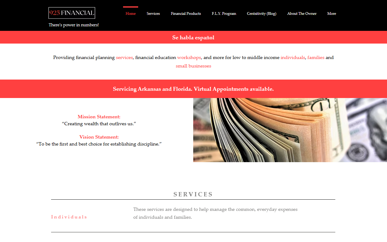925financial.com screenshot