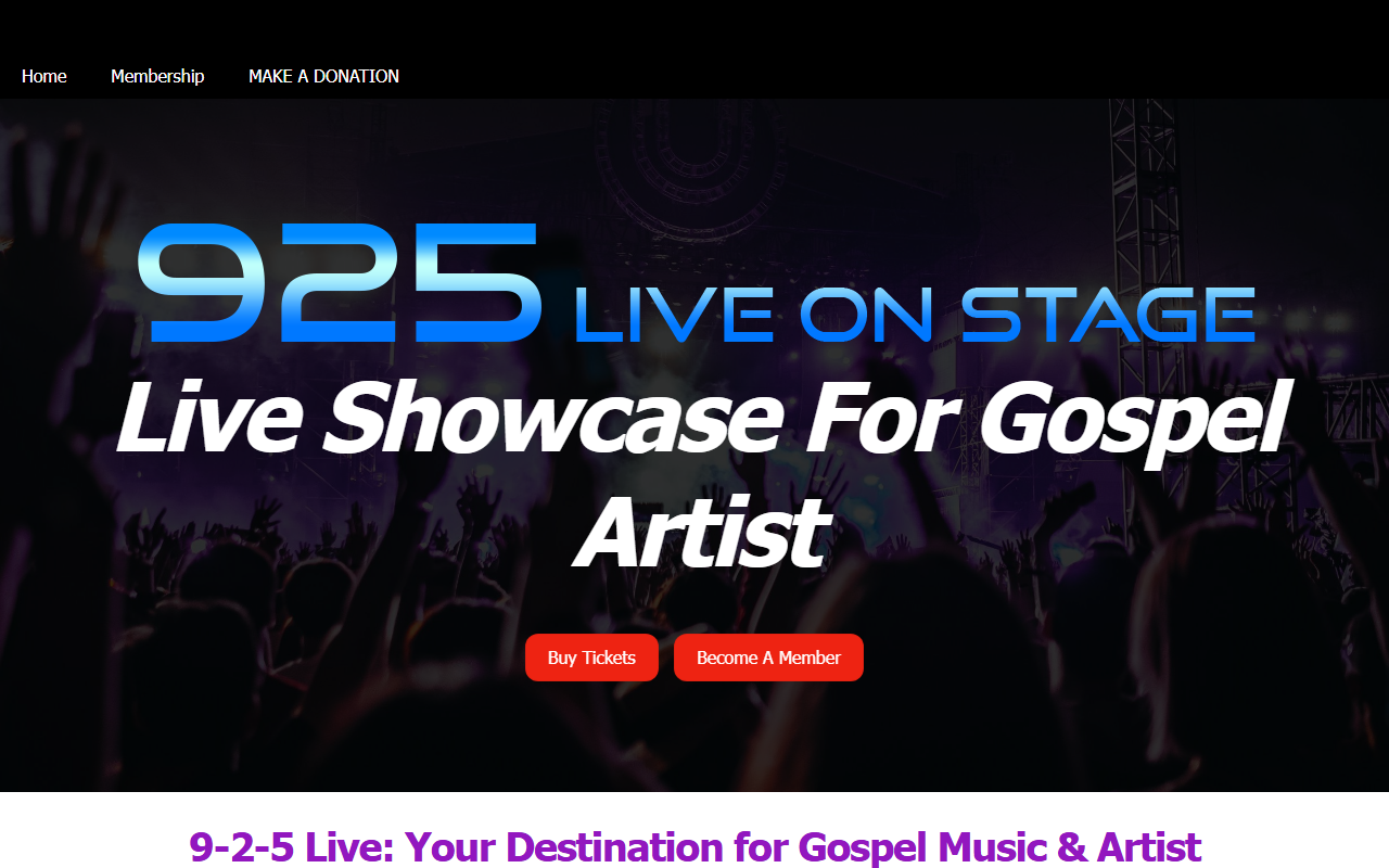 925liveonstage.com screenshot