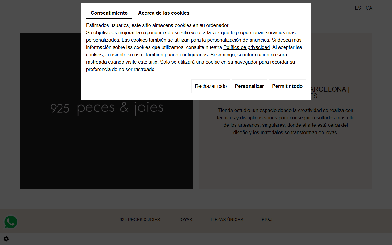 925pecesijoies.com screenshot