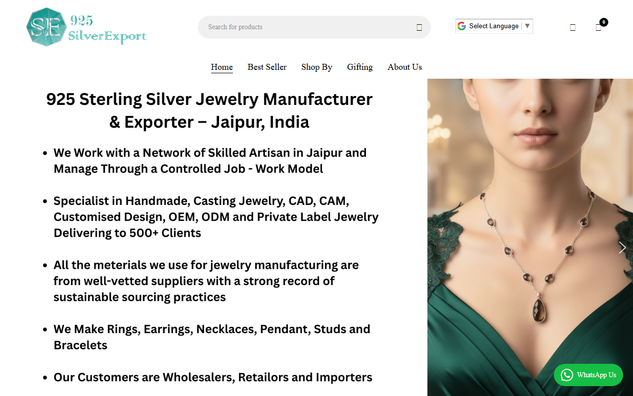 925silverexport.com screenshot