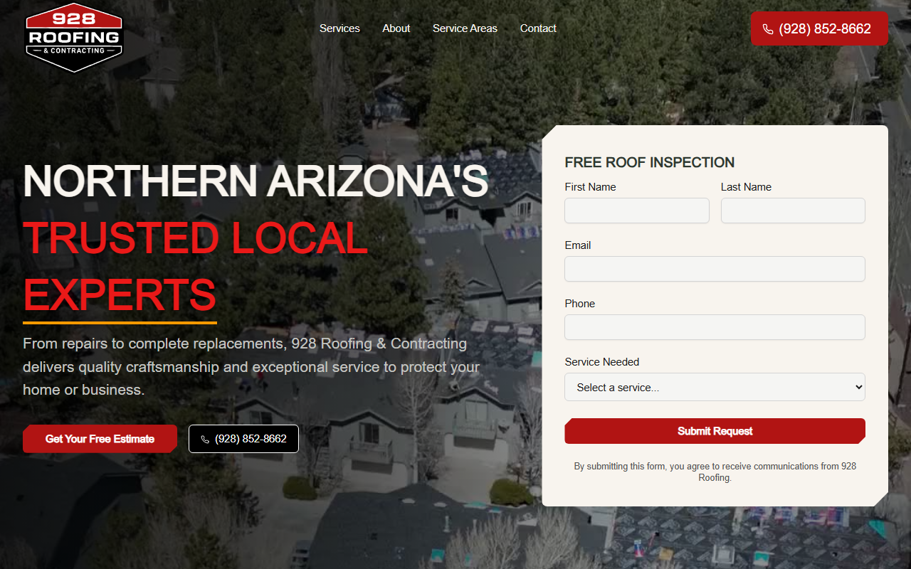 928roofingaz.com screenshot