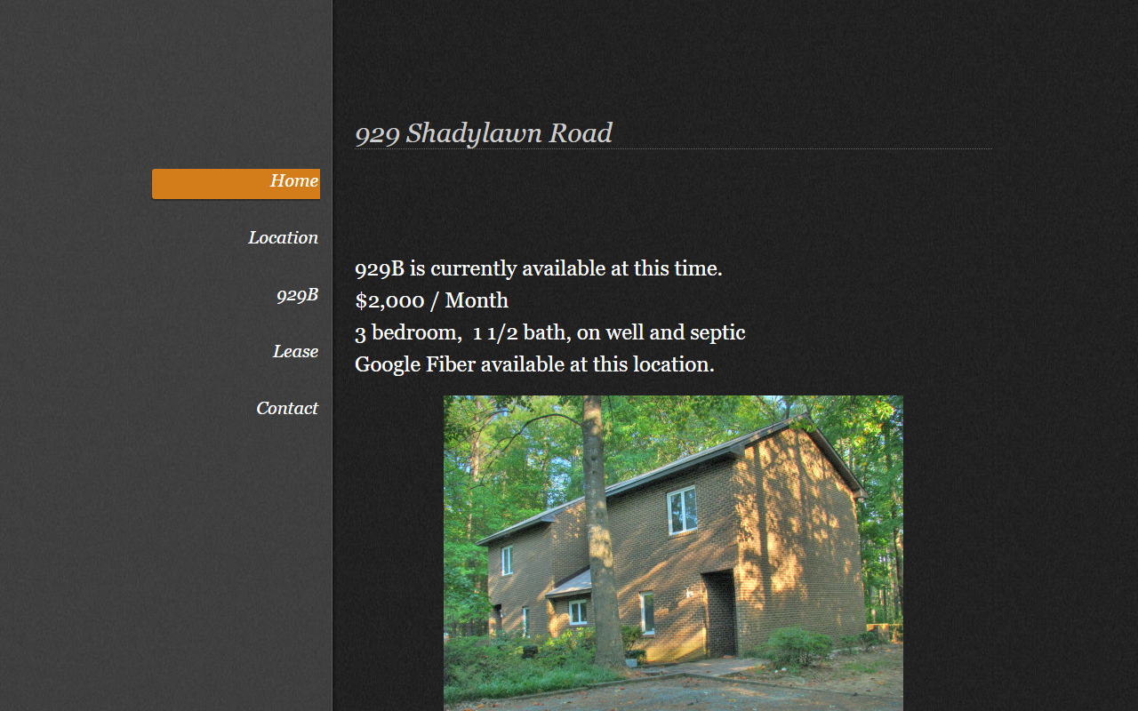 929shadylawnroad.com screenshot
