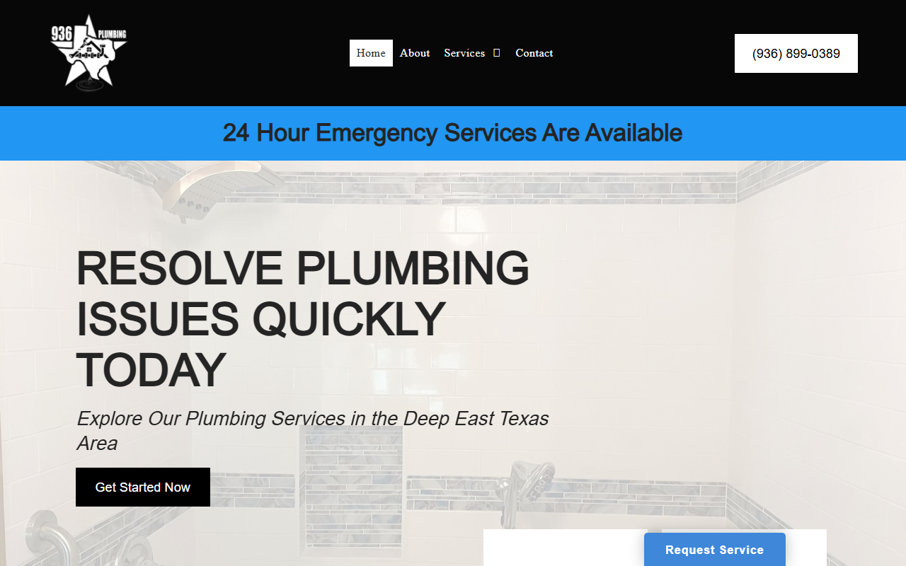 936plumbing.com screenshot