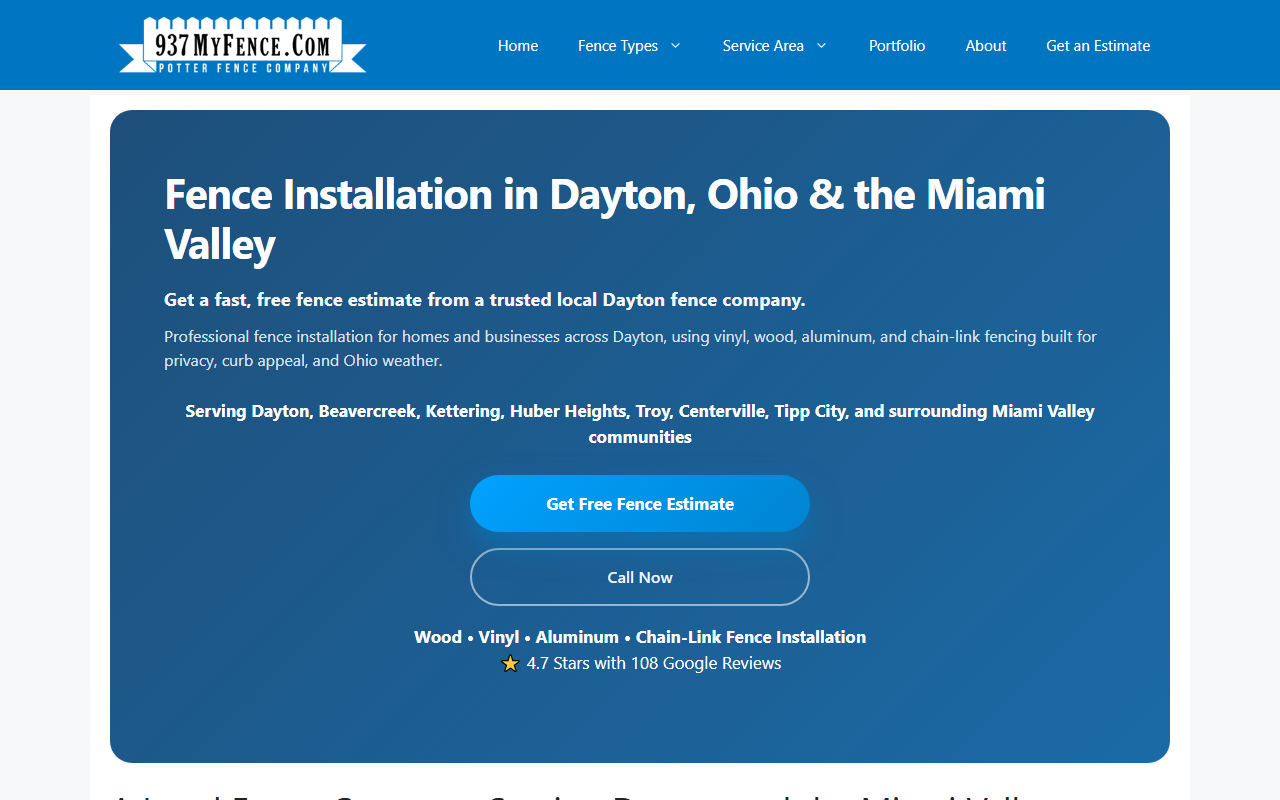 937myfence.com screenshot
