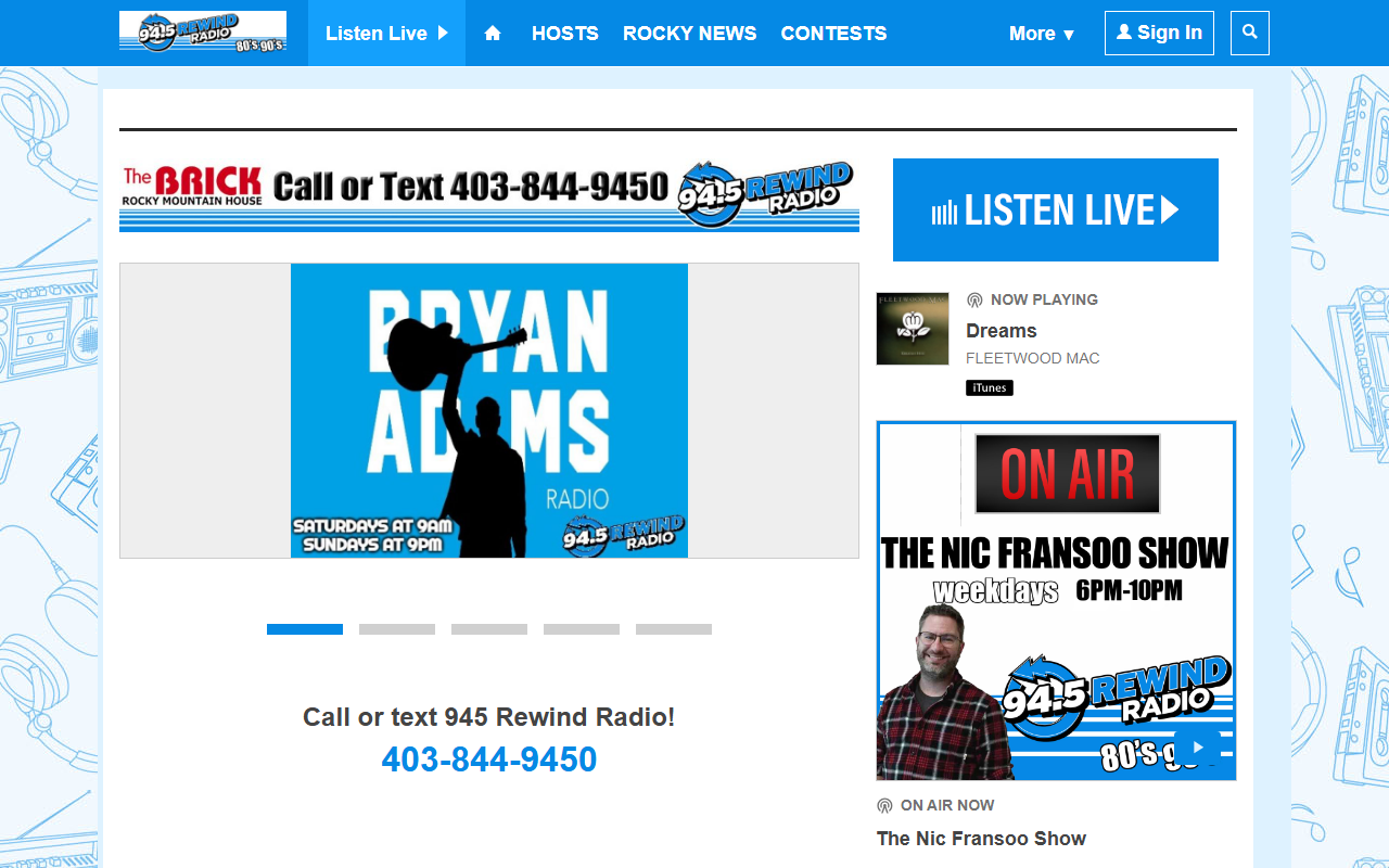 945rewindradio.com screenshot