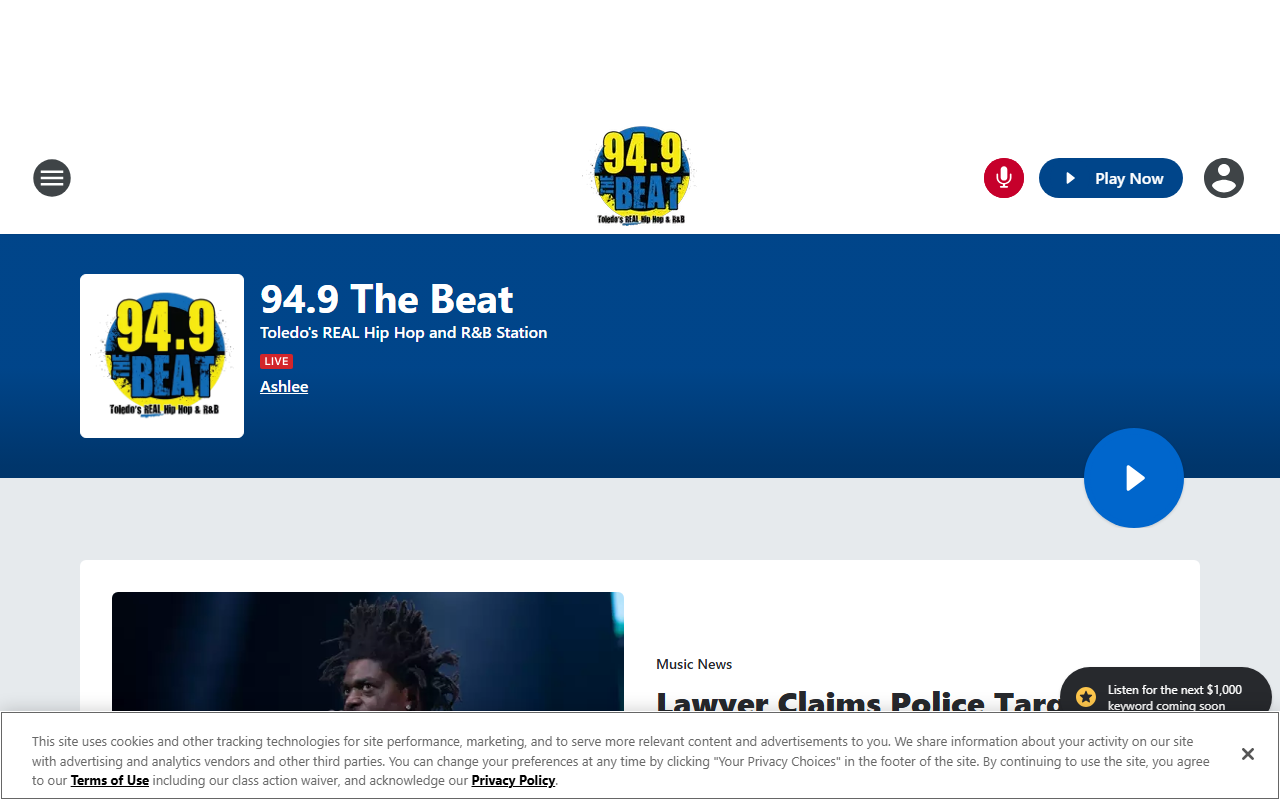 949thebeat.com screenshot