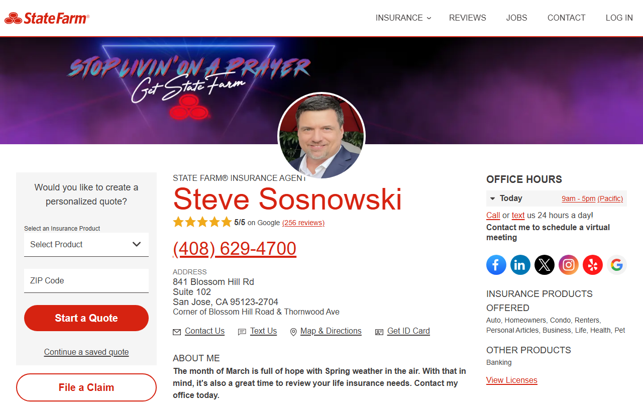 95123insurance.com screenshot