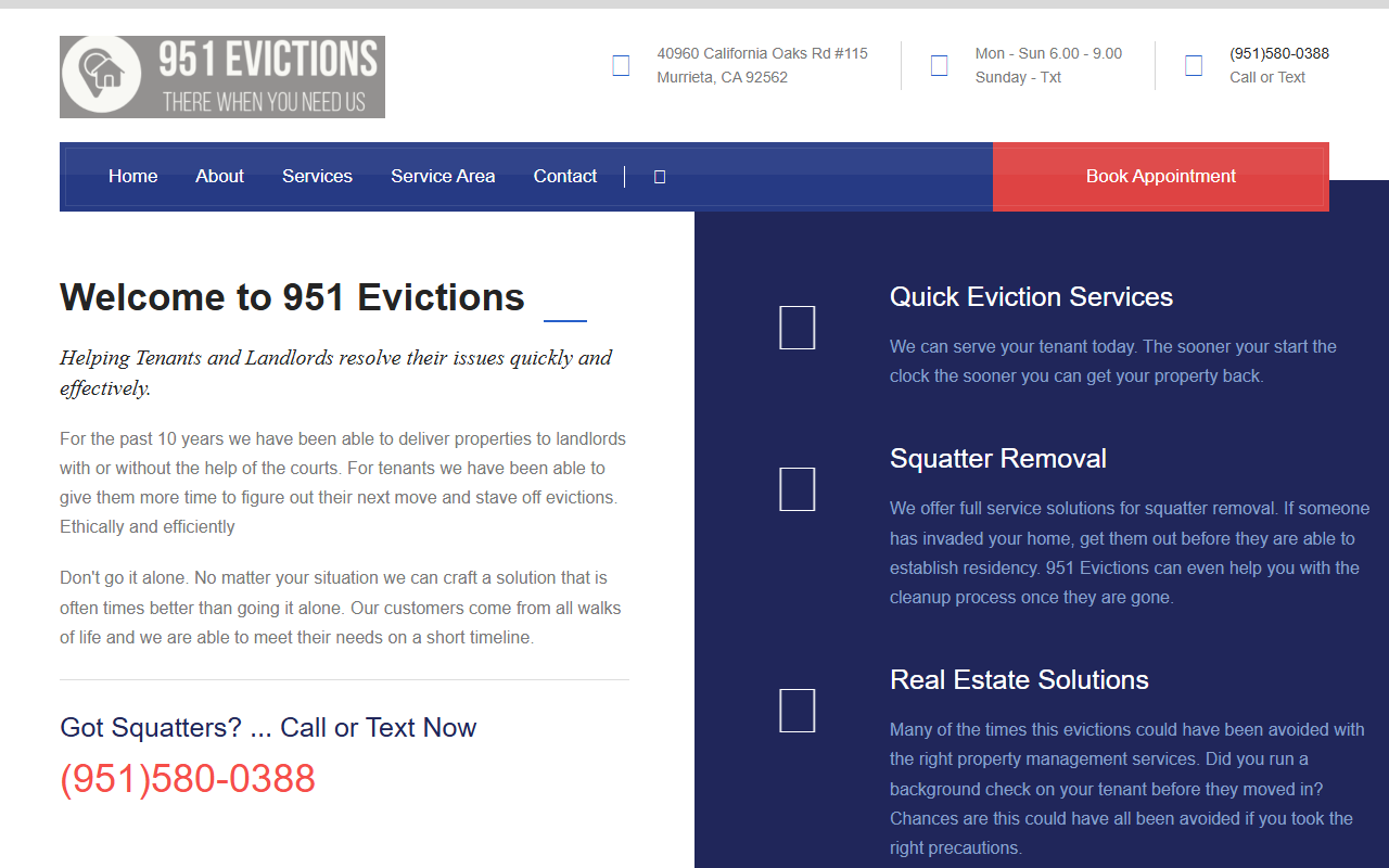 951evictions.com screenshot