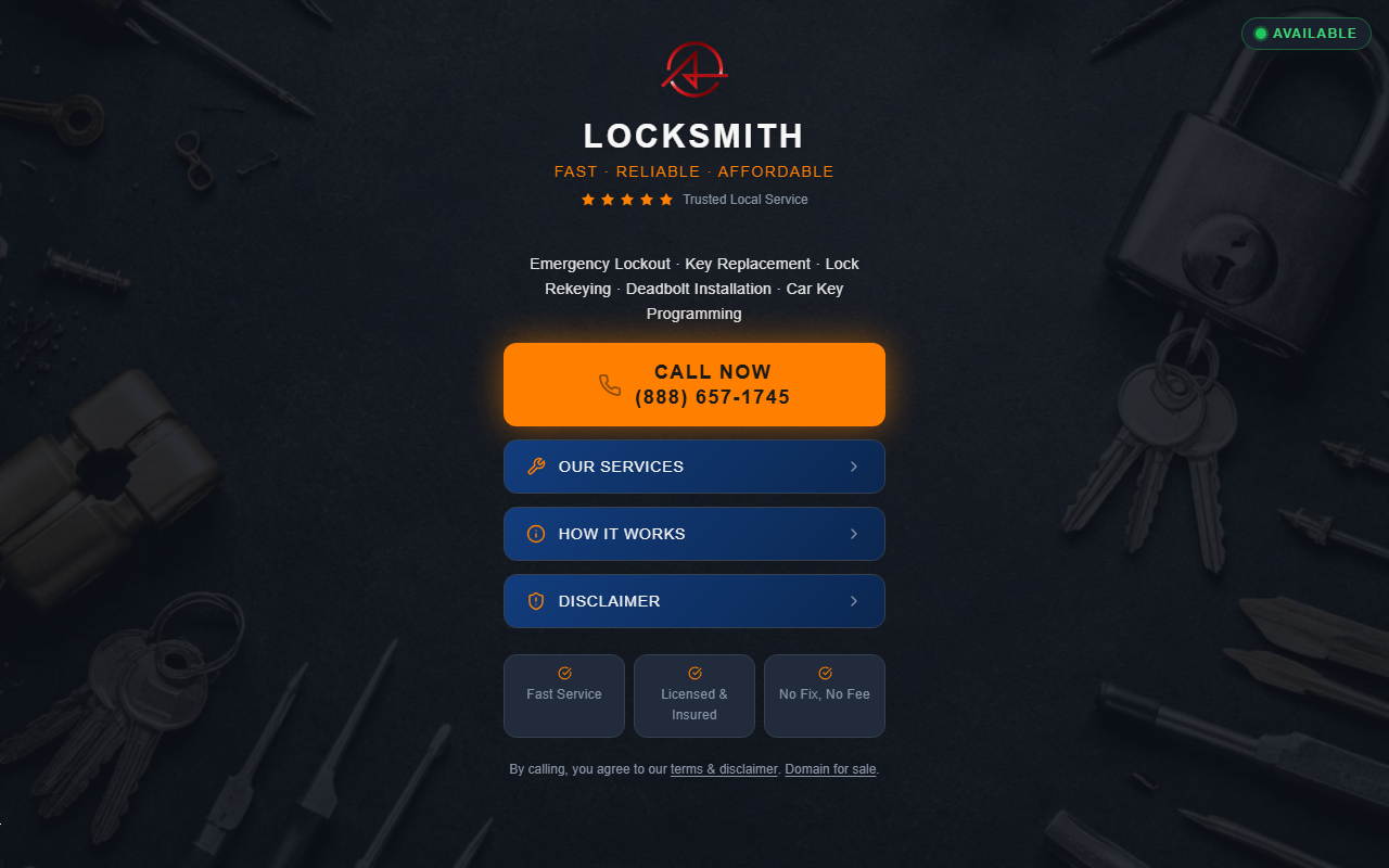 952locksmith.com screenshot