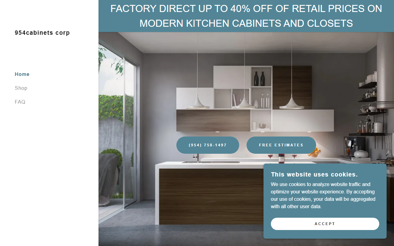 954cabinets.com screenshot